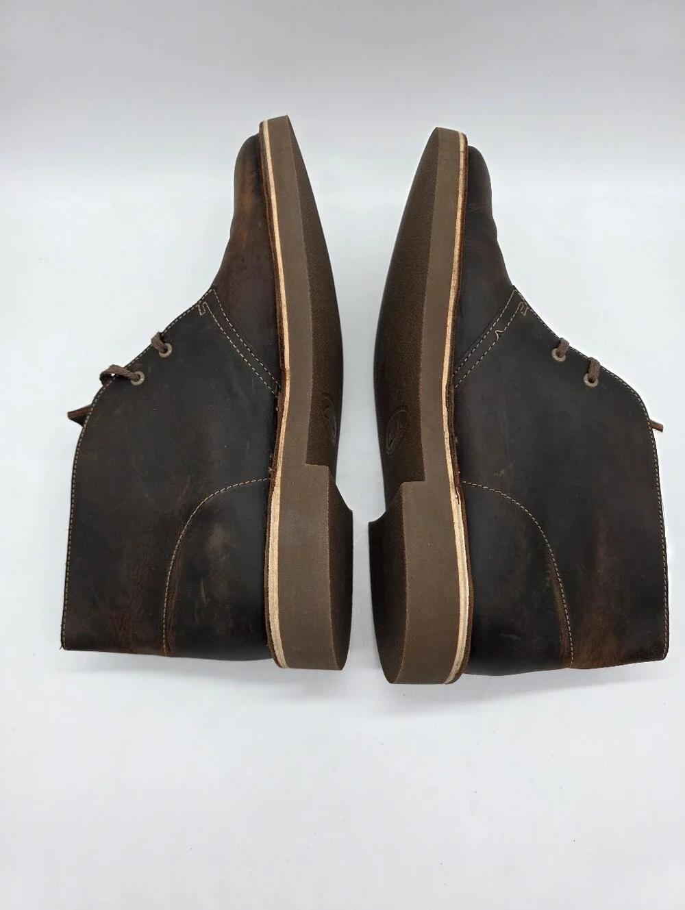 Clarks‎ Bushacre 2 Mens Beeswax Brown Leather Chukka Boots Size 10 M